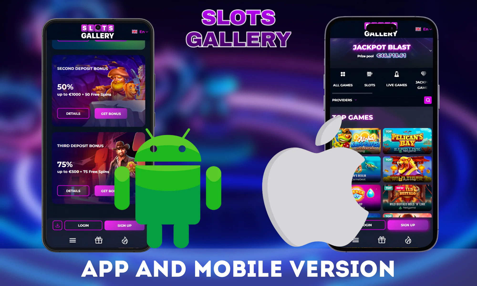Slots Gallery appreciates the need for mobile access to gambling