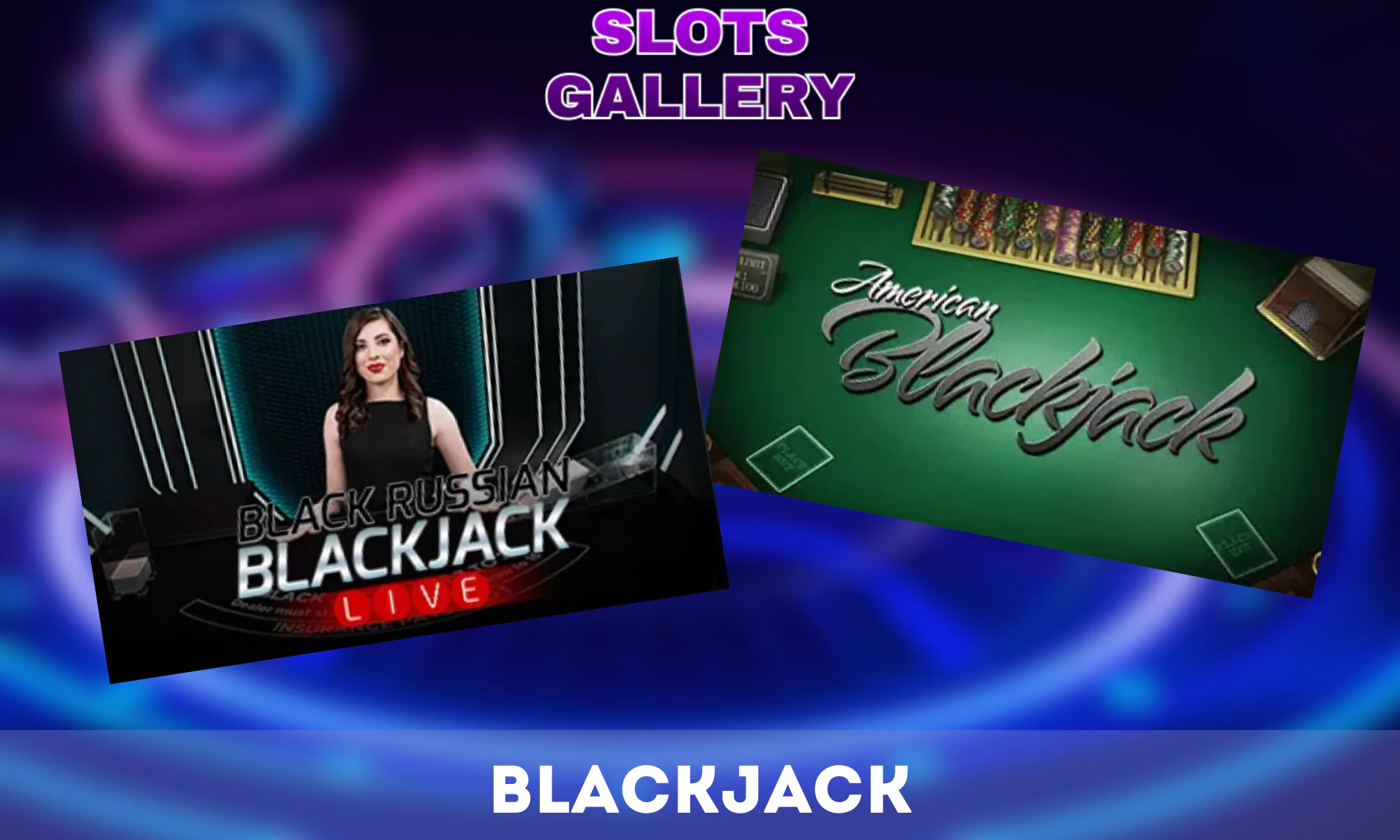 O site da Slots Gallery oferece diferentes versões de blackjack