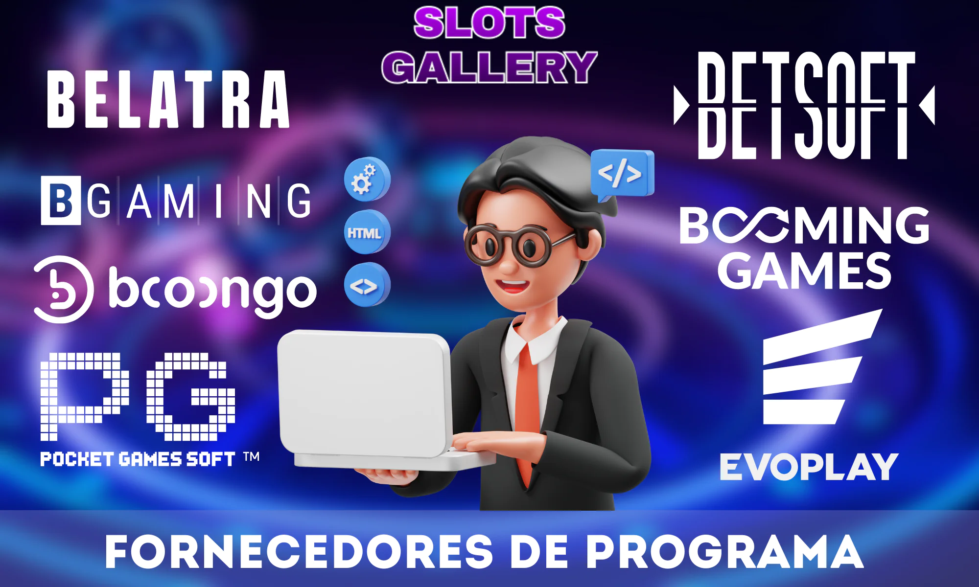 Slots Gallery Casino em parceria com mais de 50 fornecedores de jogos diferentes