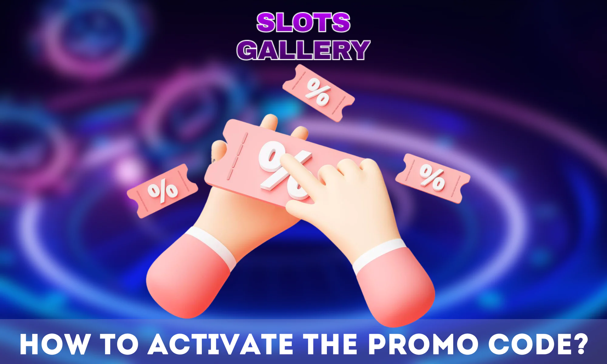 Step-by-step instructions for activating a promo code at Slots Gallery