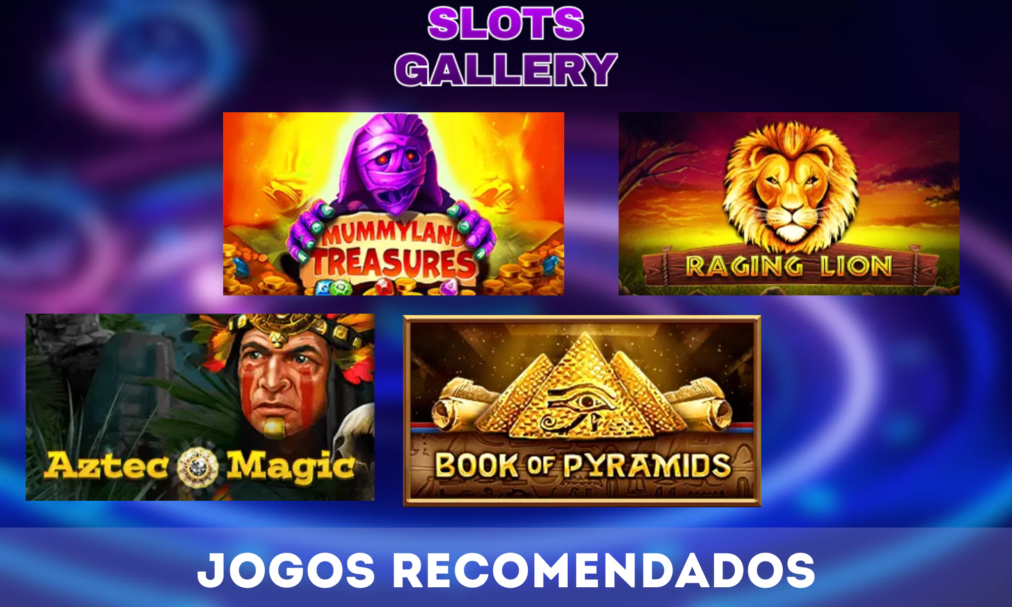 A Slots Gallery tem uma categoria especial "Jogos recomendados"