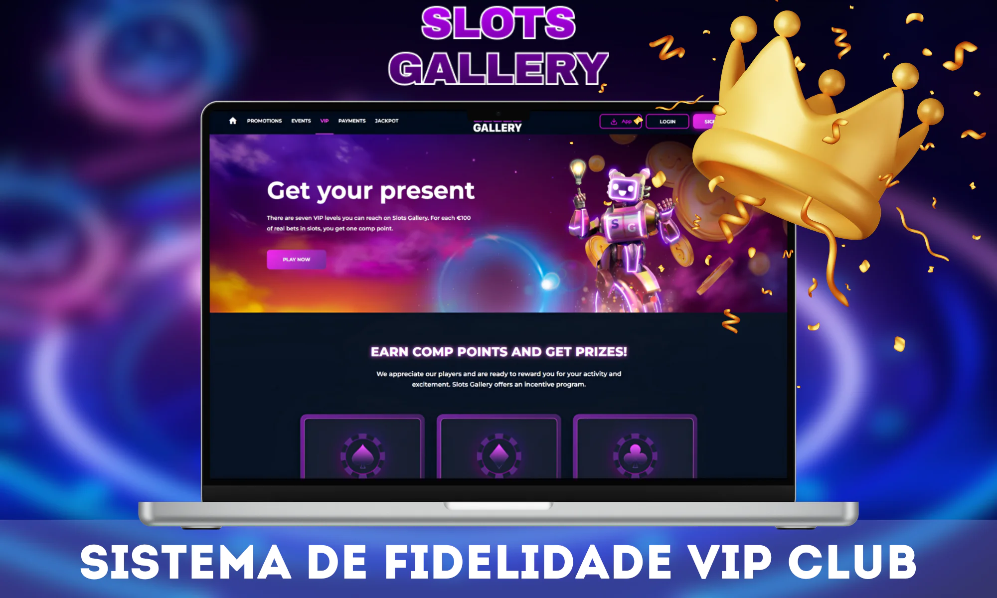 A Slots Gallery valoriza seus jogadores e, por isso, lançou um sistema de fidelidade VIP Club