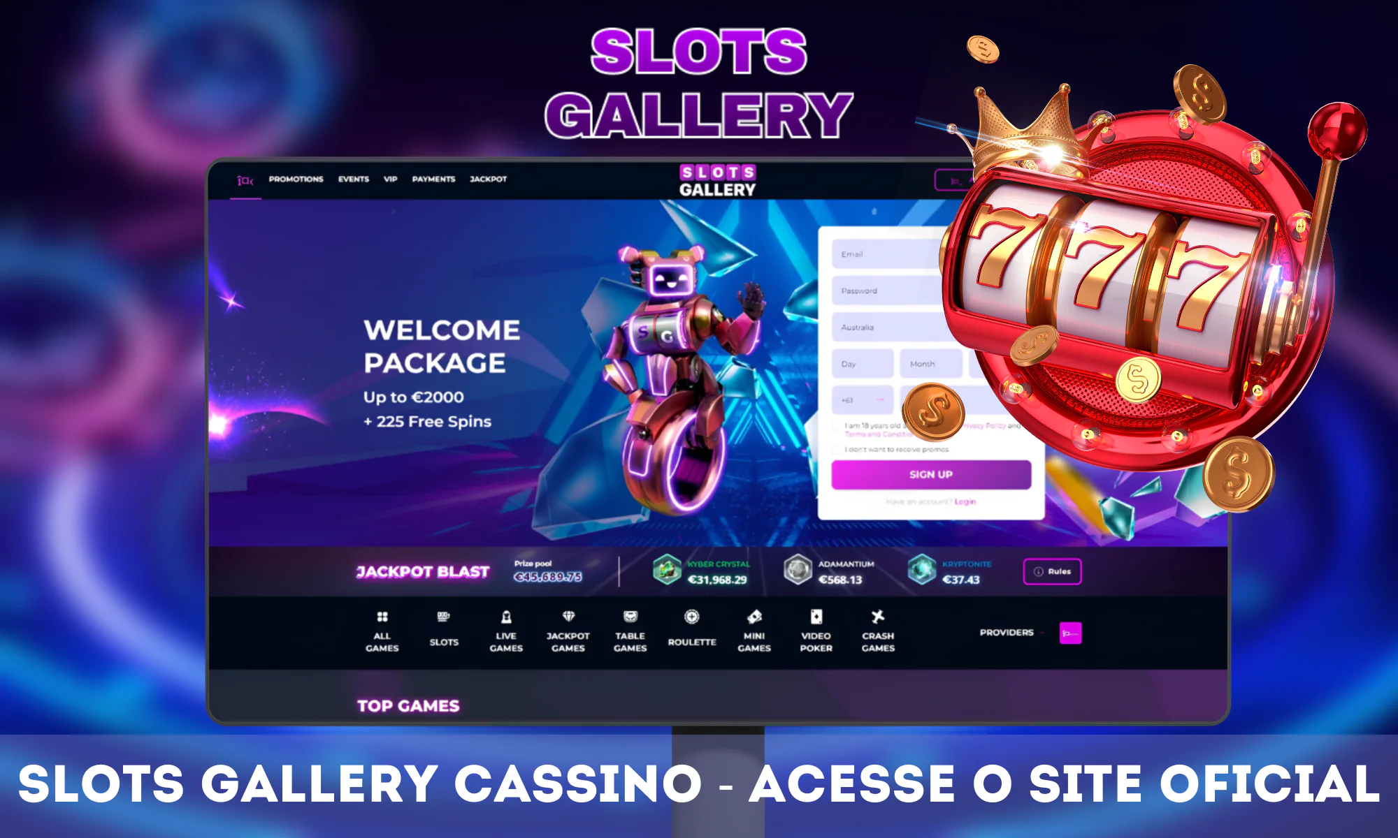 Conheça o Slots Gallery Casino, o cassino mais popular da Internet