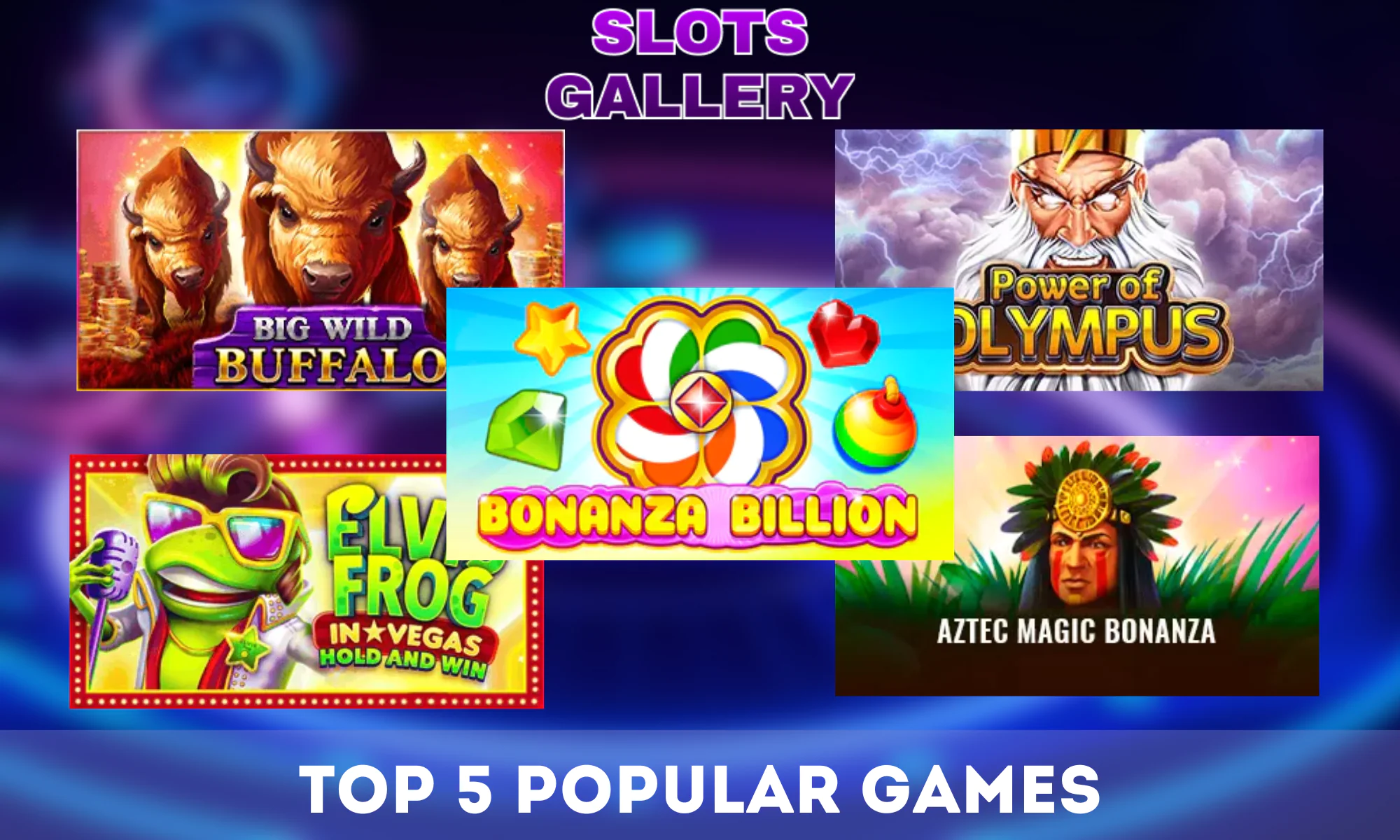 Slots Gallery has a wide selection of popular games