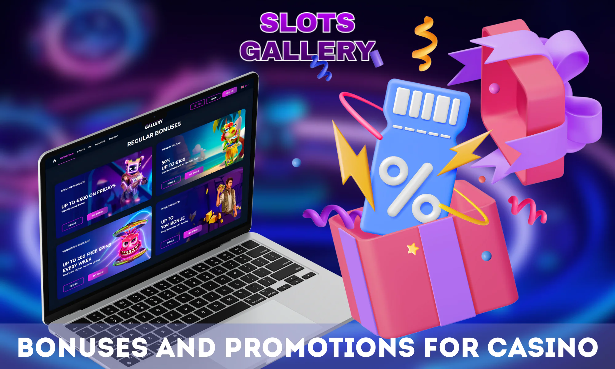 Slots Gallery Casino is known for its attractive bonuses and promotions