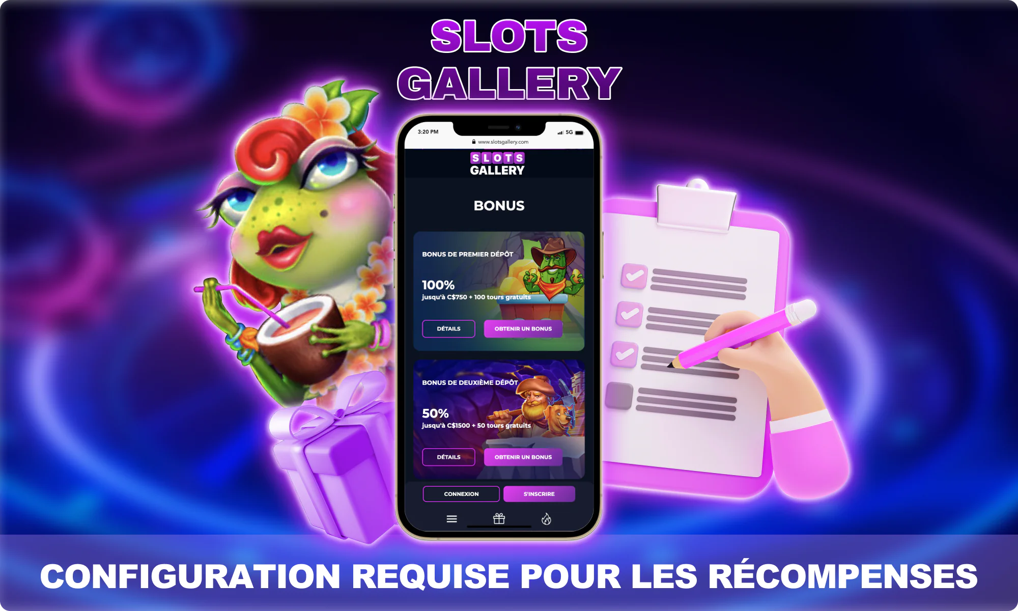 Règles d'utilisation des bonus sur le site de Slots Gallery Canada