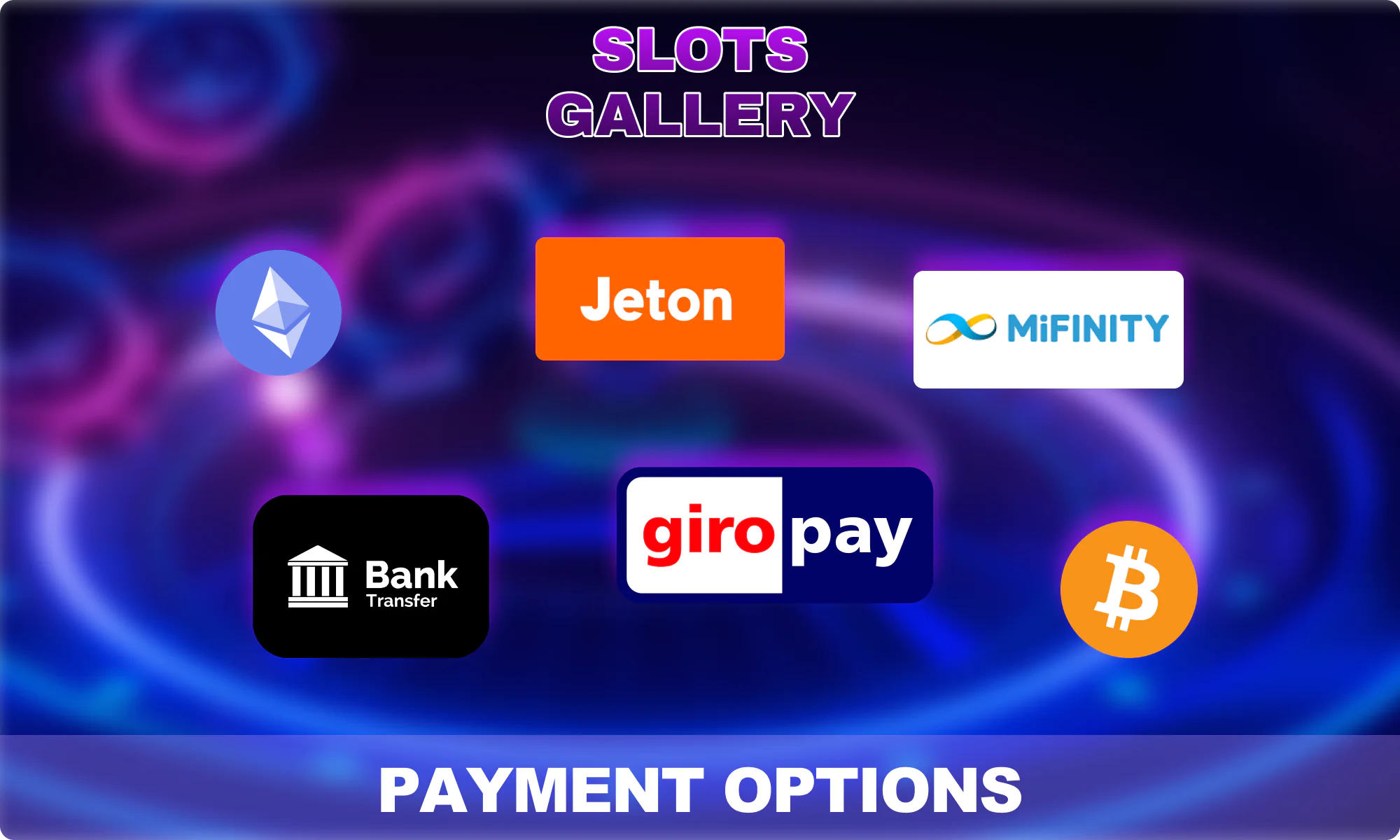 Payment options available for Slots Collection Casino players