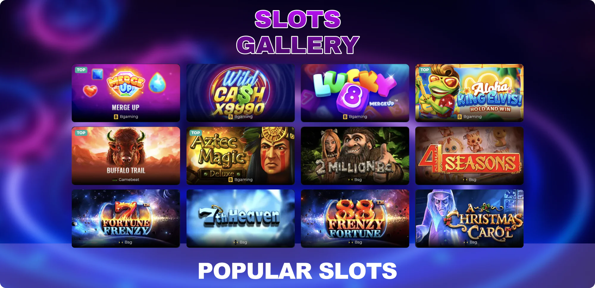 Slots Gallery Casino - the most popular slots collection