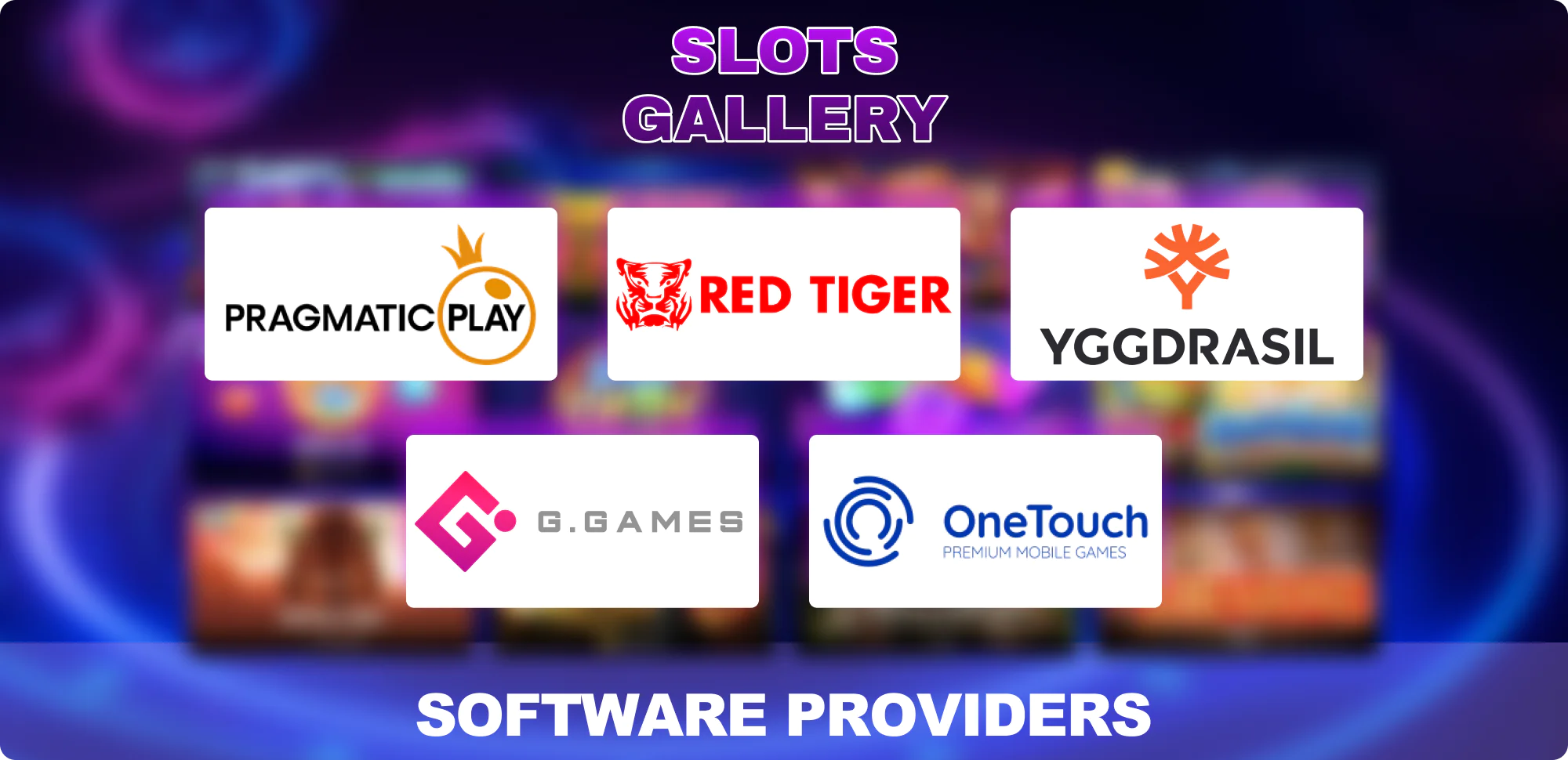 Software Providers at Slots Gallery Casino