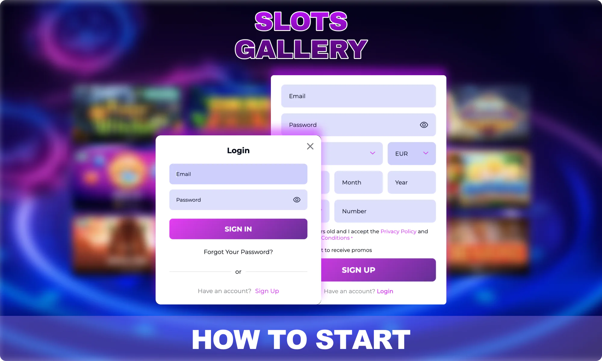 How to start playing at Slots Gallery Casino