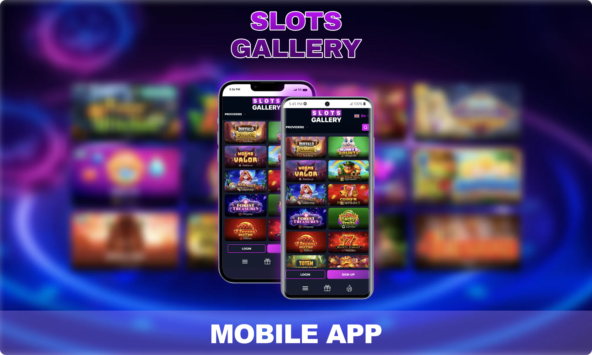 Slots Gallery Casino mobile app for iOS and Android