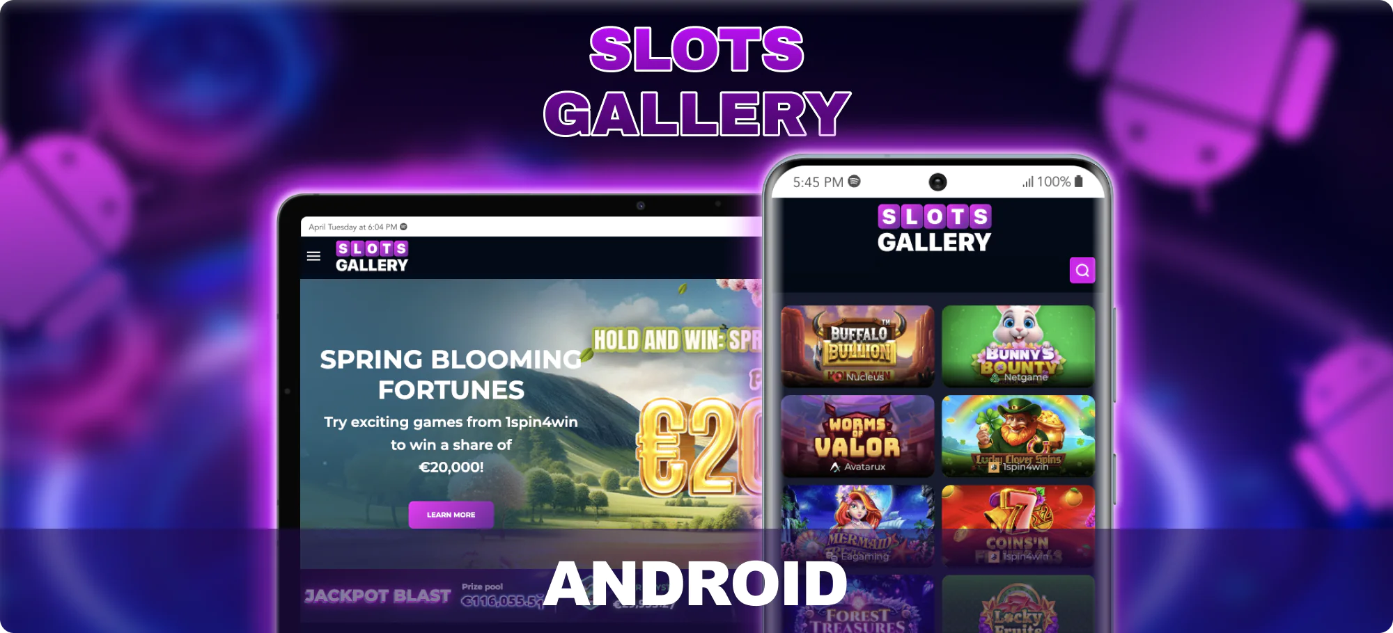 Compatible Android devices - Slots Gallery Mobile App