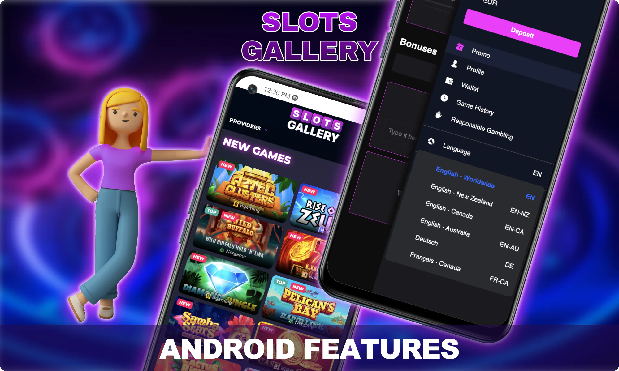 Key features of Slots Gallery Android App