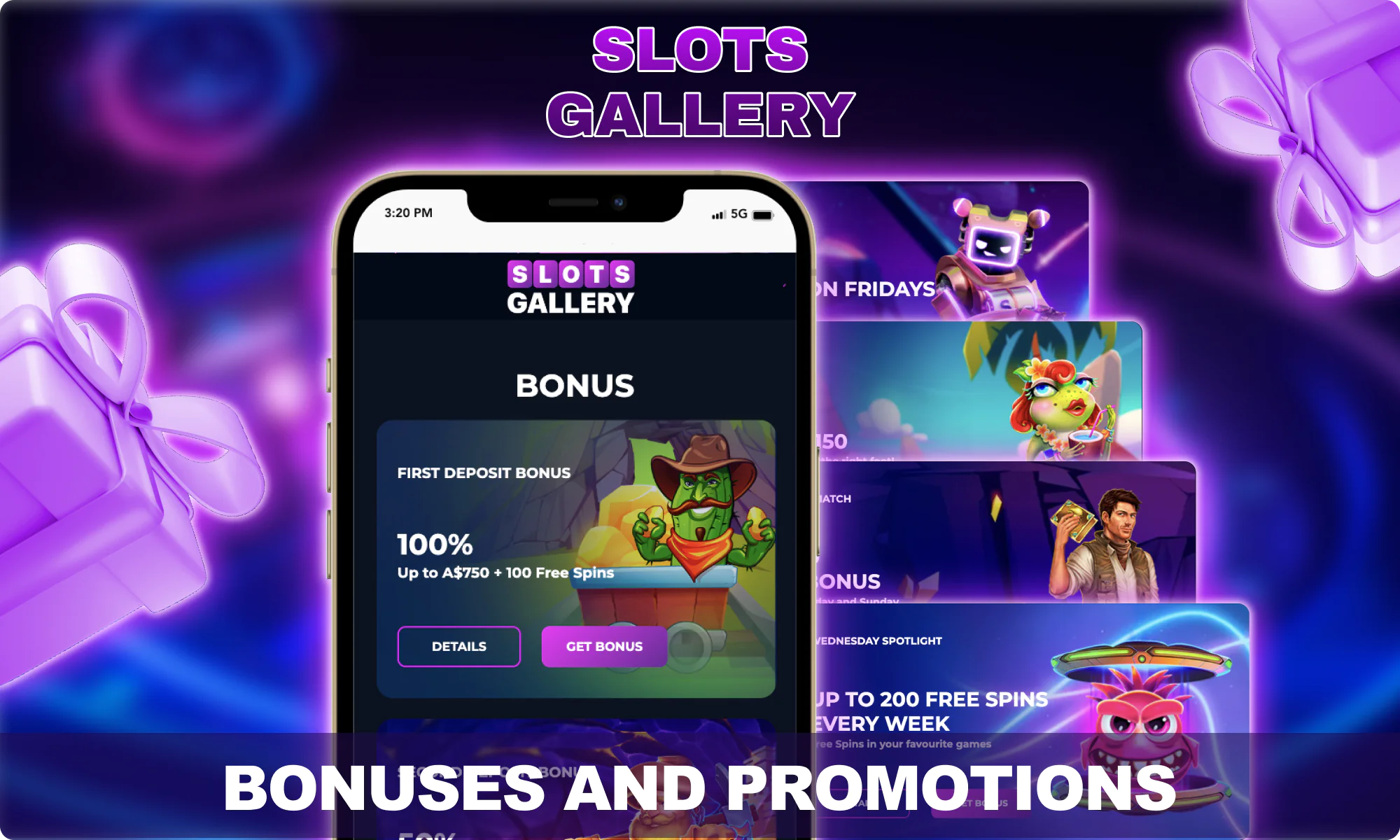 Bonuses and promotions for Australian players in the App - Slots Gallery