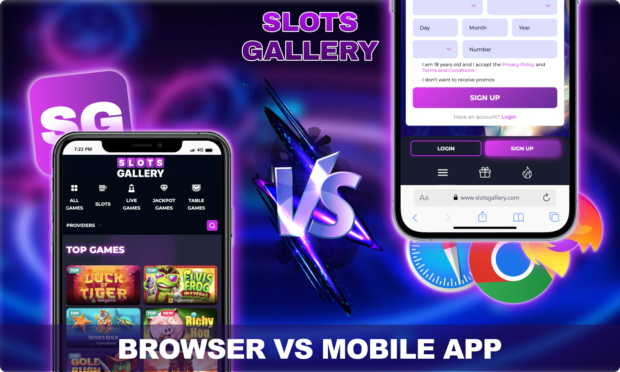 Slots Gallery Mobile App or Browser - which option is better for Australian players