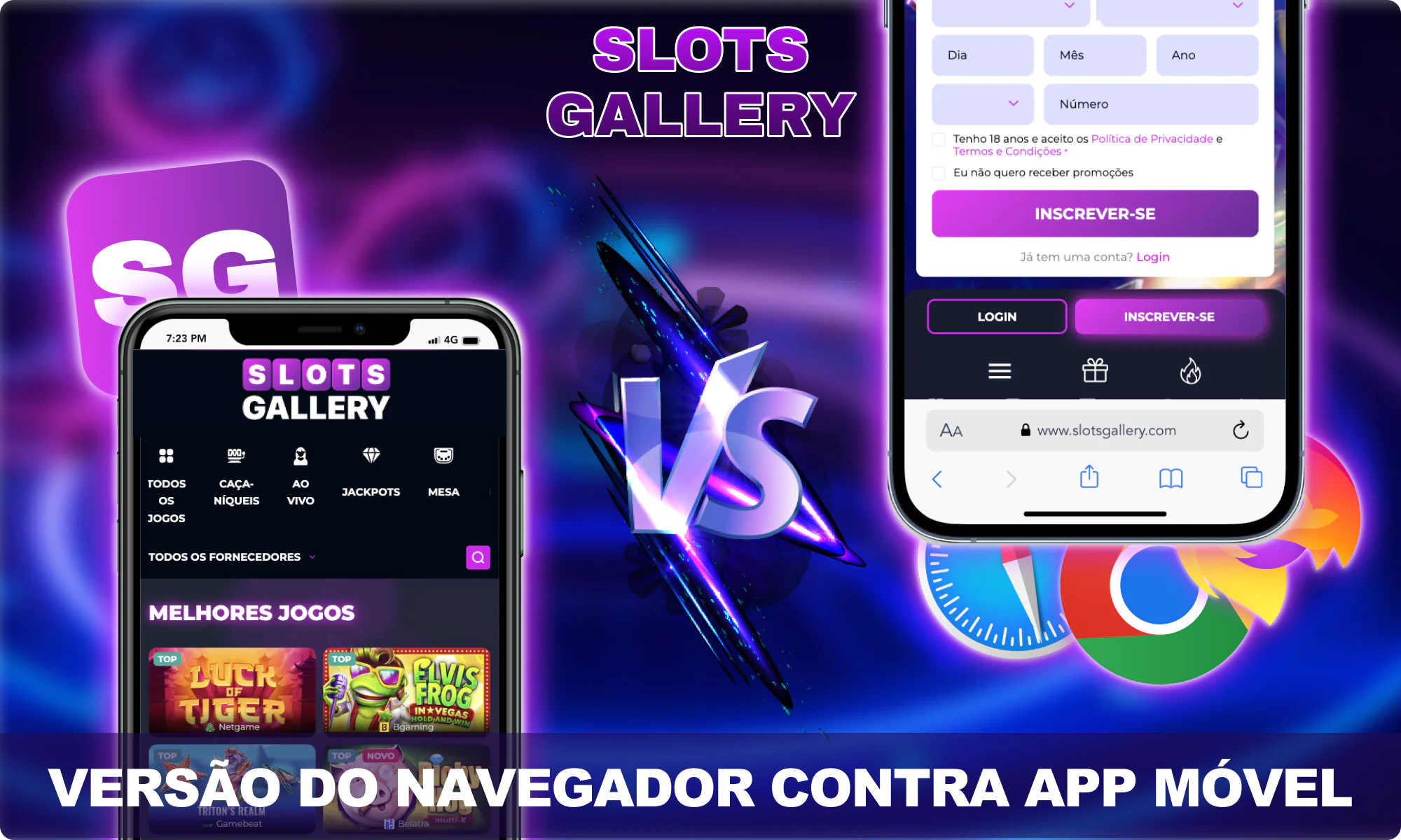 Slots Gallery - qual opção é melhor para jogadores do Brasil, Aplicativo Móvel ou Navegador?