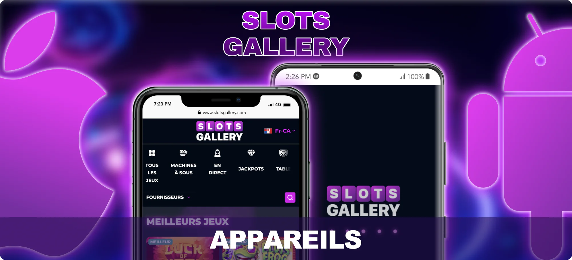 Slots Gallery Canada - Appareils compatibles avec l'application