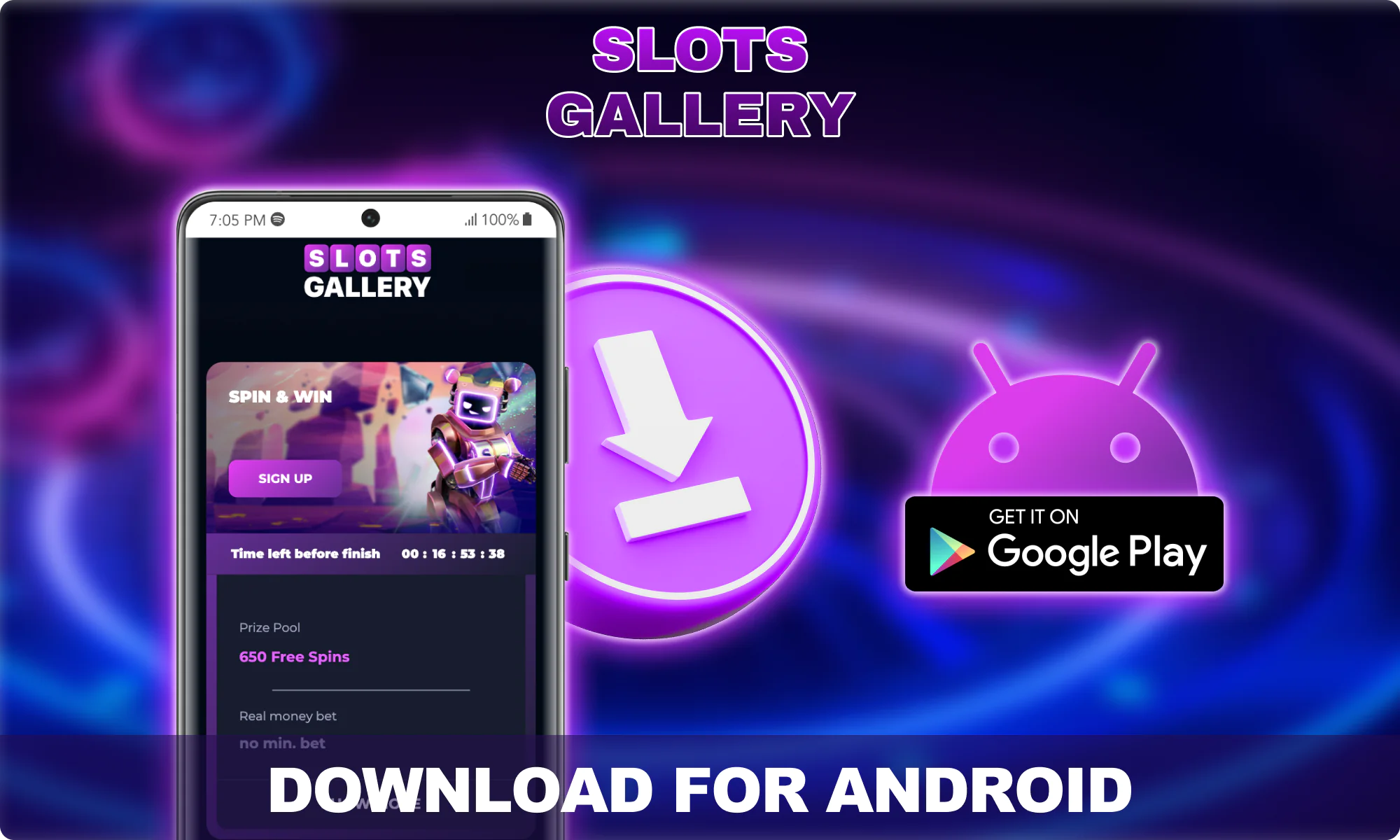 Get the Slots Gallery Android App for players from Canada