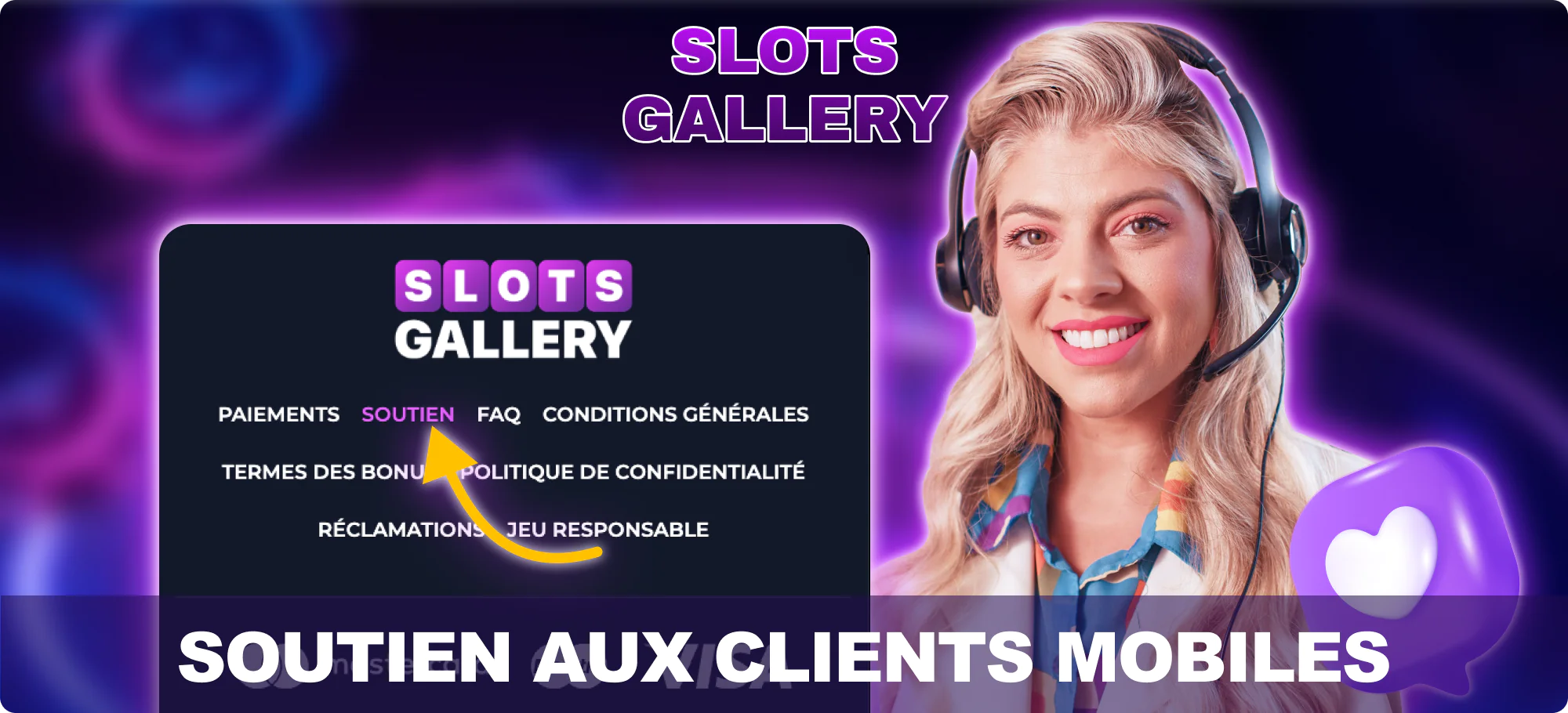 Support technique dans l'application Slots Gallery pour les joueurs du Canada