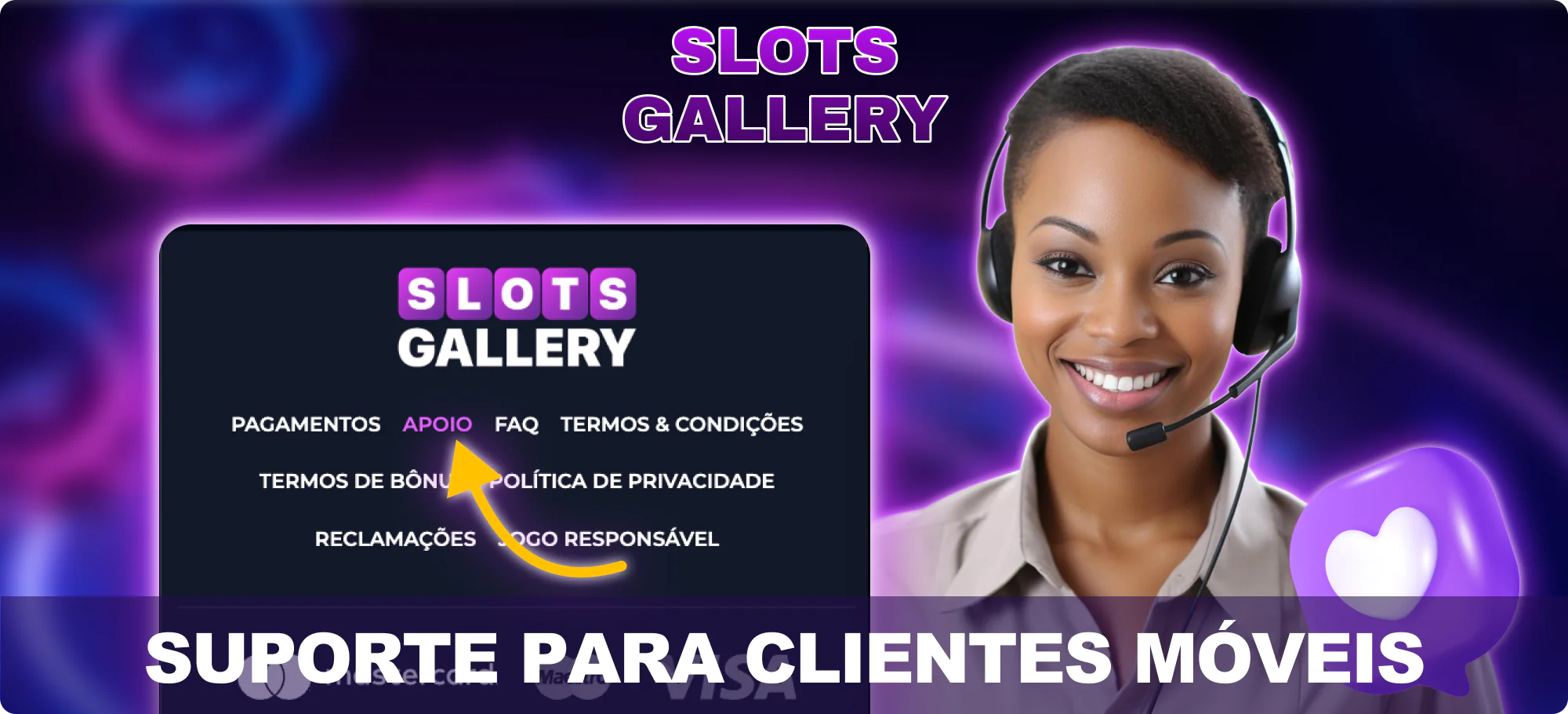 Suporte técnico no aplicativo Slots Gallery para jogadores do Brasil
