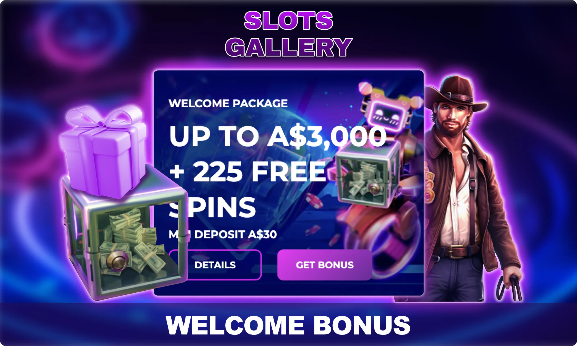 Bonus after registration at Slots Gallery Australia